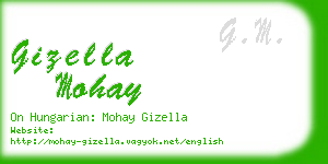 gizella mohay business card